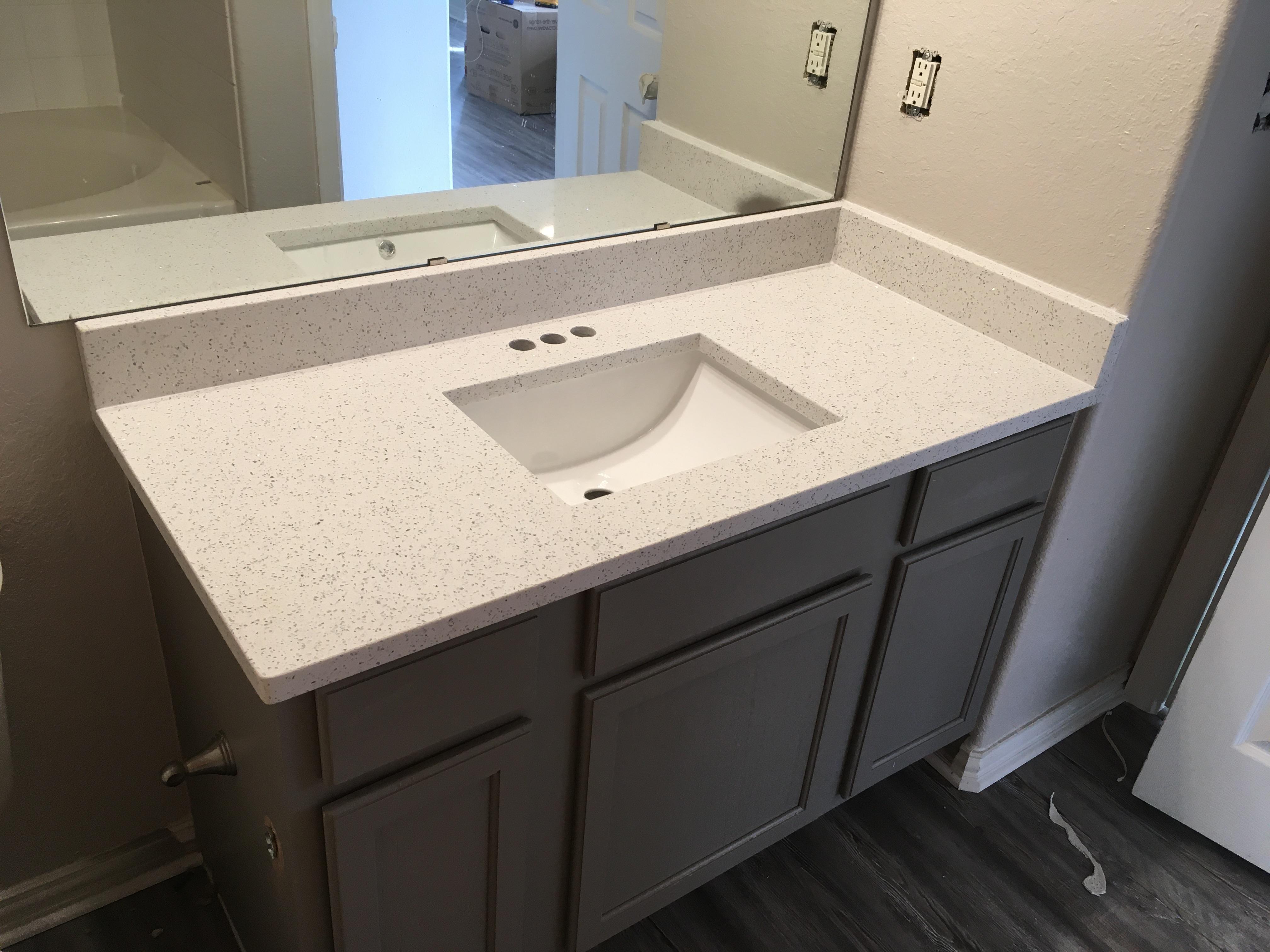 Bathroom vanity quartz
